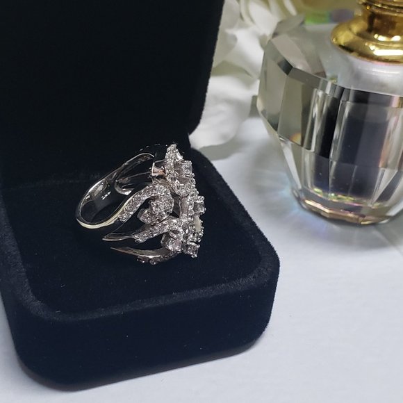 Beautiful Fancy Ring in silver with rhodium plated - Picture 5 of 10